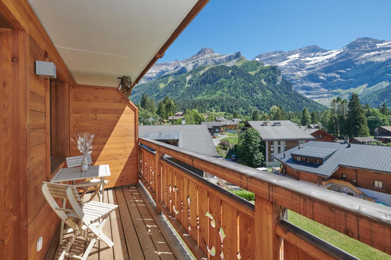 Magnifique Appartement Aux Diablerets Avec Vue Imprenable Les Diablerets Exterior photo